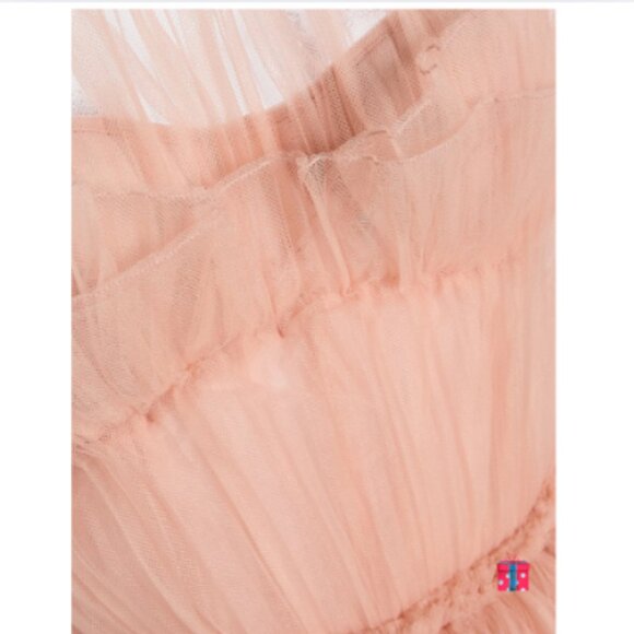 Marinel Strapless Pleated Tulle Gown Size S “Fishing” Color NWT - Picture 2 of 5